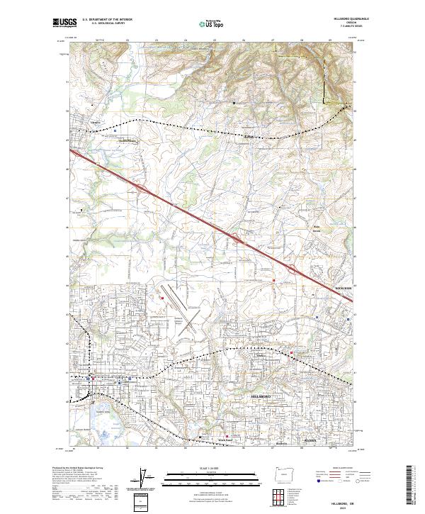 Hillsboro topographic map thumbnail