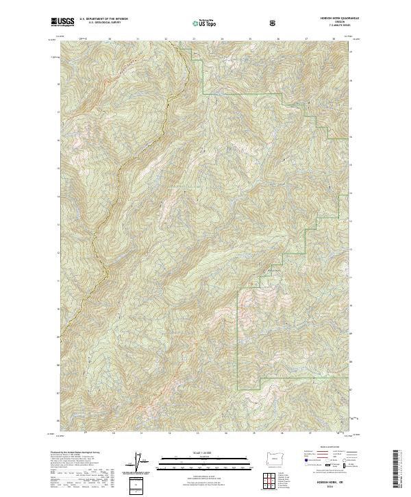 Hobson Horn topographic map thumbnail