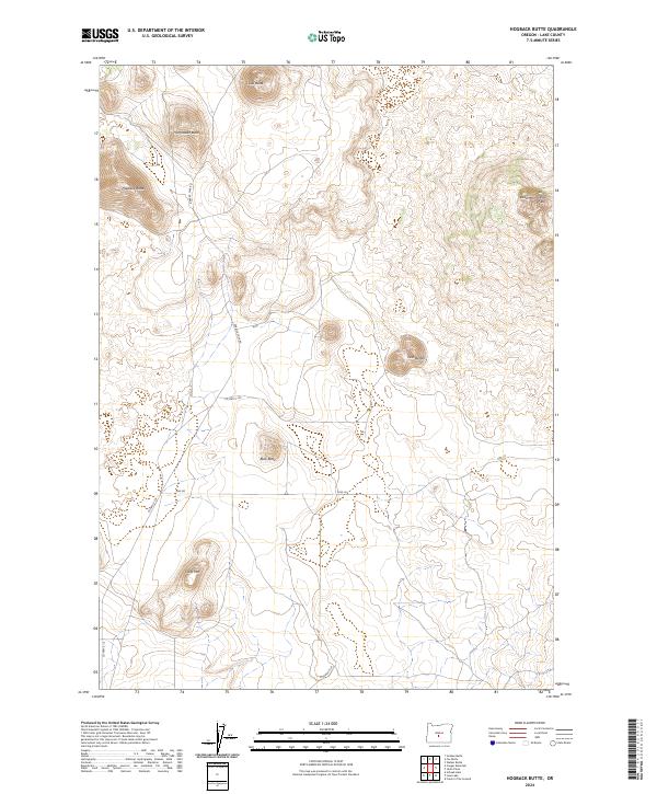 Hogback Butte topographic map thumbnail