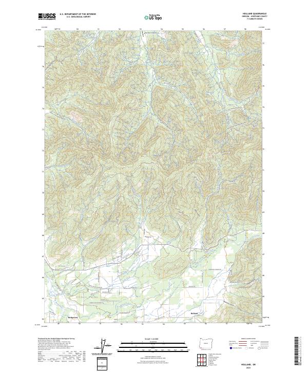 Holland topographic map thumbnail