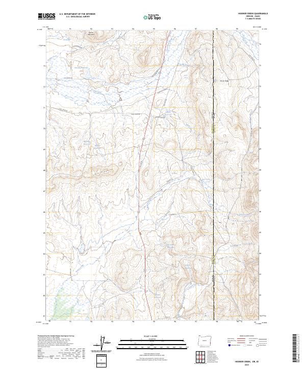 Hooker Creek topographic map thumbnail