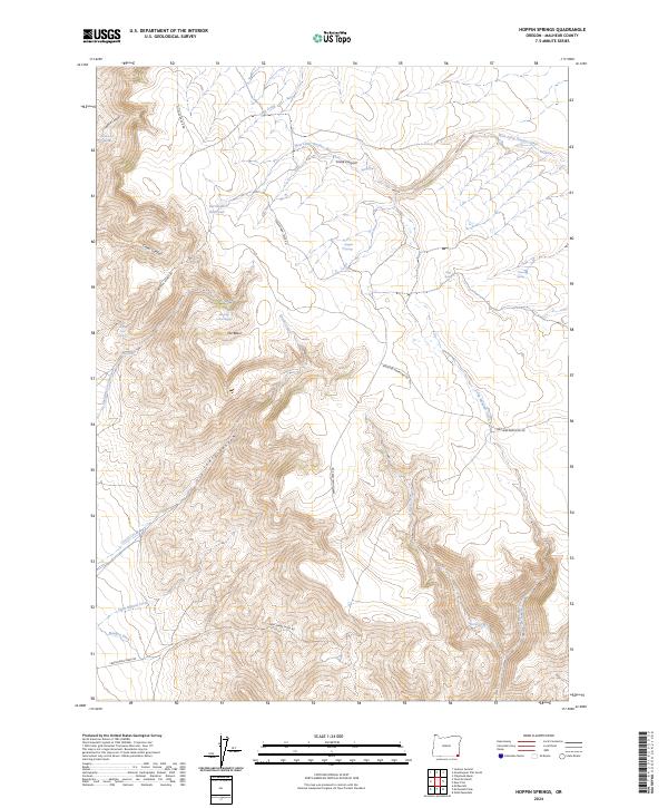 Hoppin Springs topographic map thumbnail