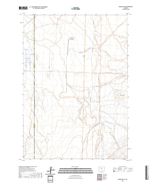 Horse Butte topographic map thumbnail