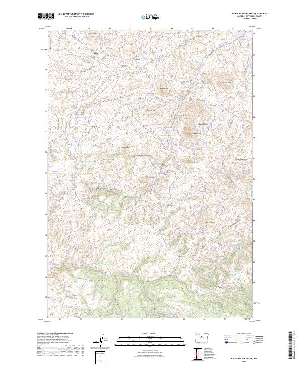 Horse Heaven Creek topographic map thumbnail