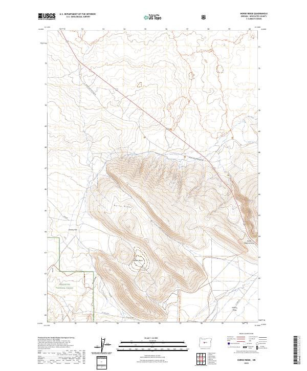 Horse Ridge topographic map thumbnail