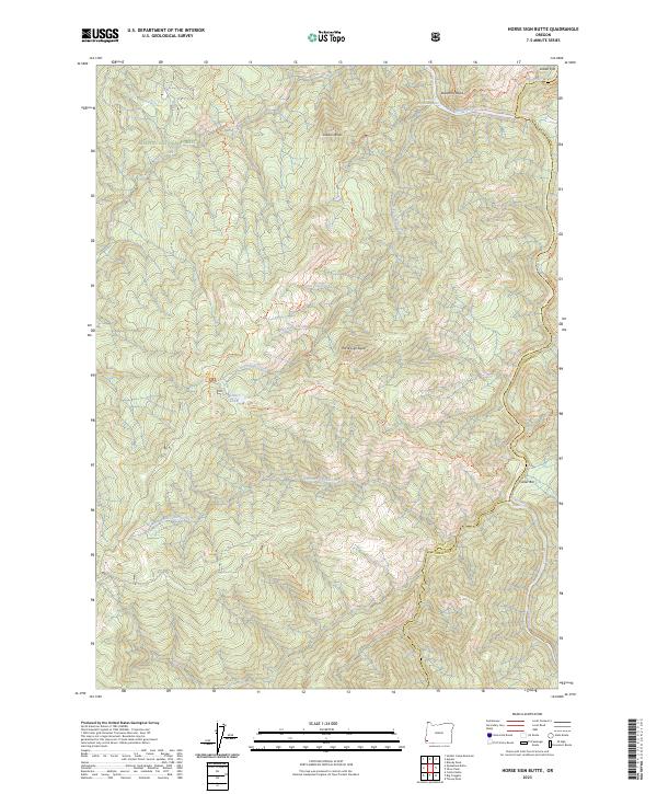 Horse Sign Butte topographic map thumbnail
