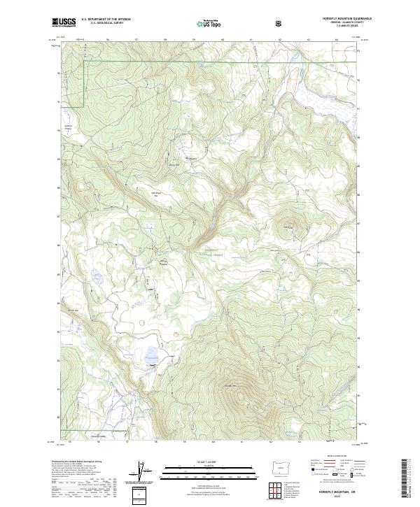 Horsefly Mountain topographic map thumbnail