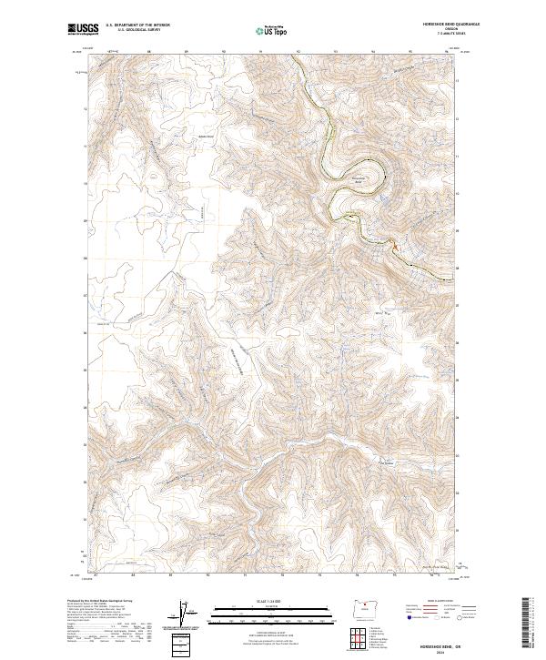 Horseshoe Bend topographic map thumbnail