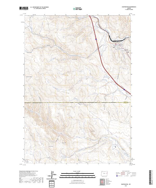 Huntington topographic map thumbnail