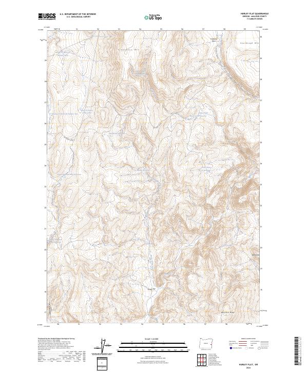 Hurley Flat topographic map thumbnail