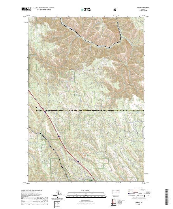 Huron topographic map thumbnail