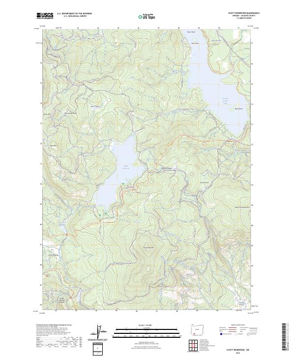Hyatt Reservoir topographic map thumbnail