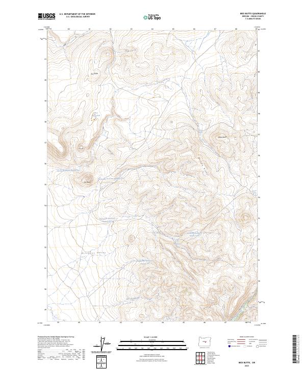 Ibex Butte topographic map thumbnail