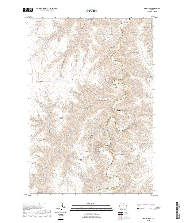 Indian Cove topographic map thumbnail