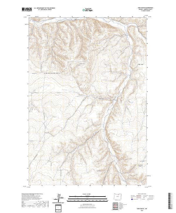 Ione South topographic map thumbnail