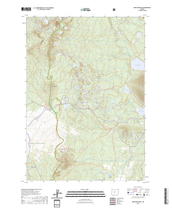 Irish Mountain topographic map thumbnail