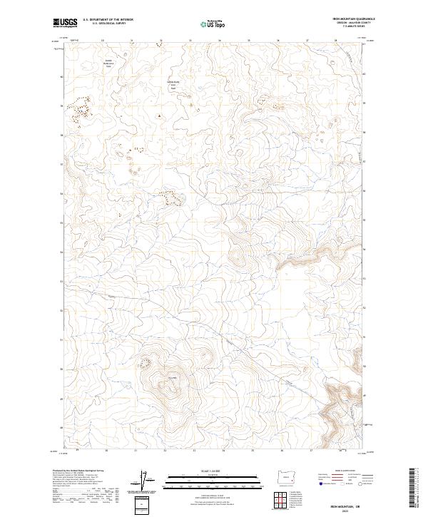 Iron Mountain topographic map thumbnail