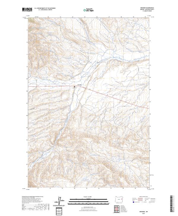 Ironside topographic map thumbnail