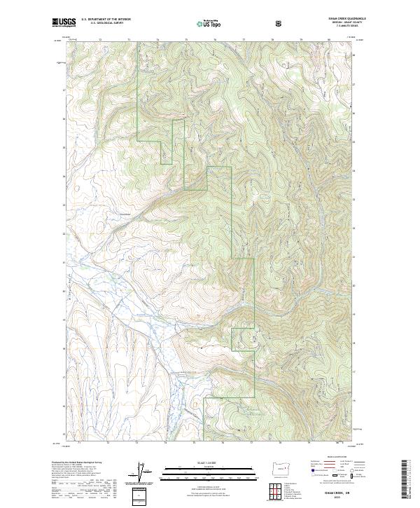 Isham Creek topographic map thumbnail