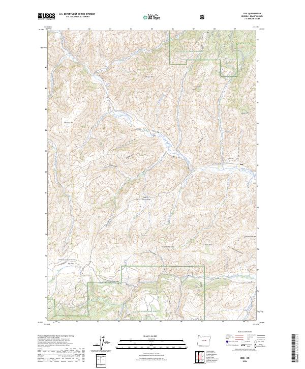 Izee topographic map thumbnail