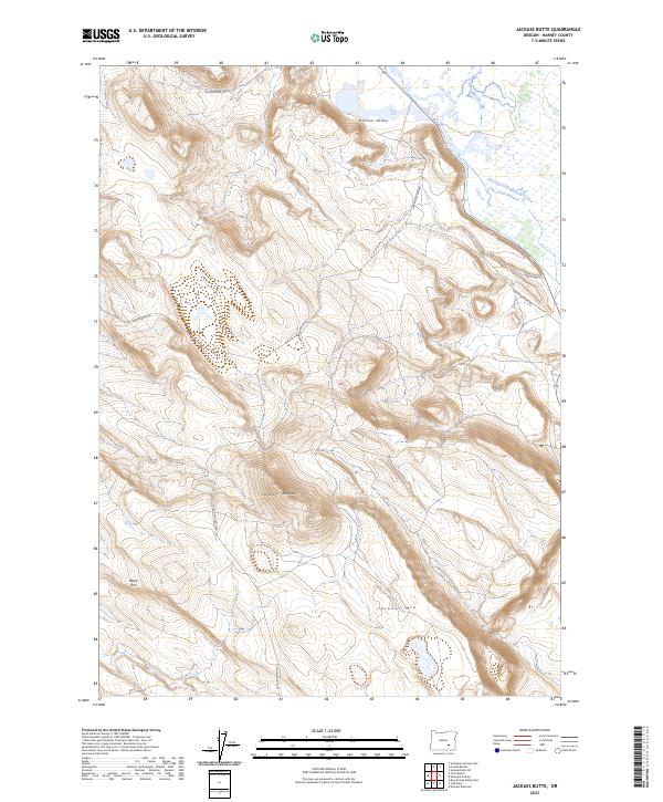 Jackass Butte topographic map thumbnail