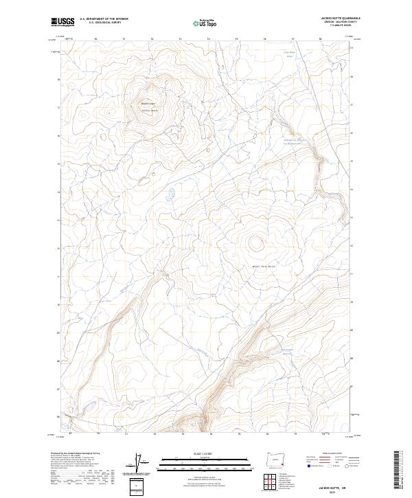 Jackies Butte topographic map thumbnail