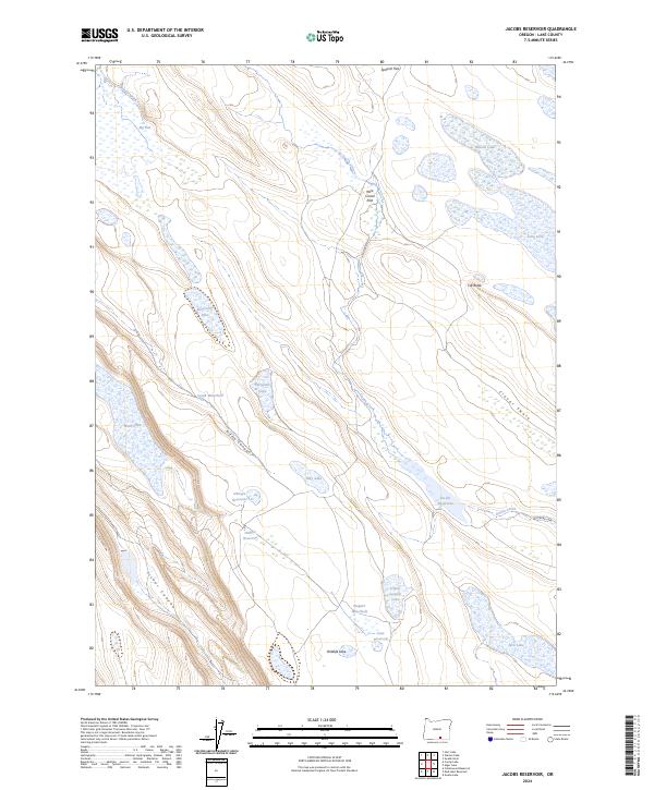 Jacobs Reservoir topographic map thumbnail