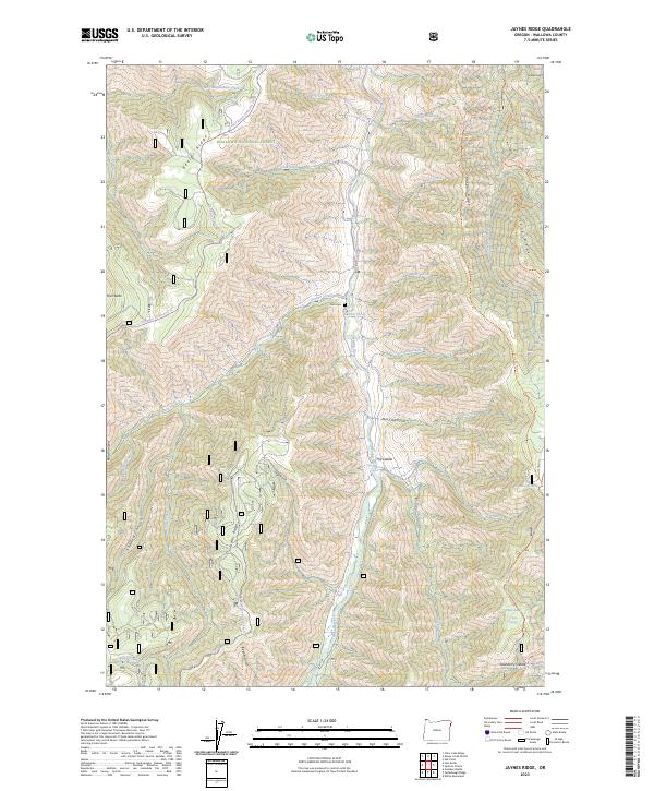 Jaynes Ridge topographic map thumbnail