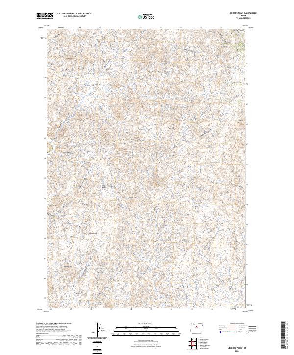 Jennies Peak topographic map thumbnail