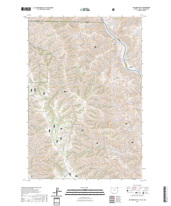 Jim Creek Butte topographic map thumbnail