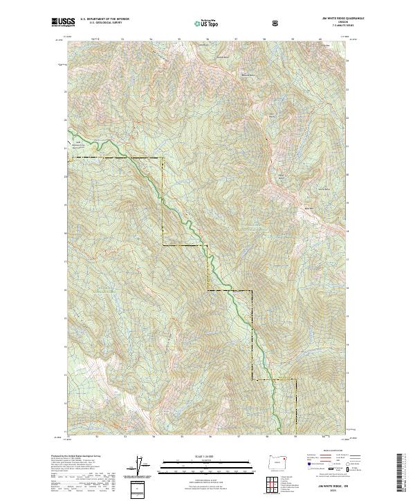 Jim White Ridge topographic map thumbnail