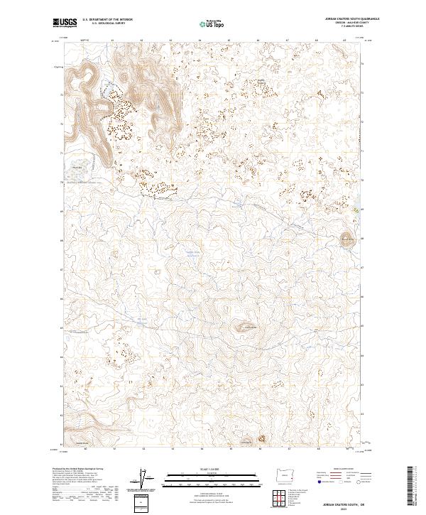 Jordan Craters South topographic map thumbnail