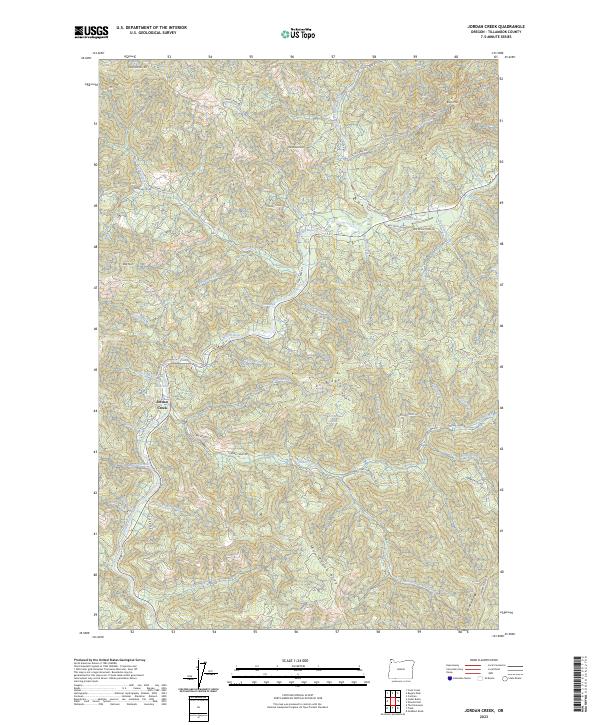 Jordan Creek topographic map thumbnail