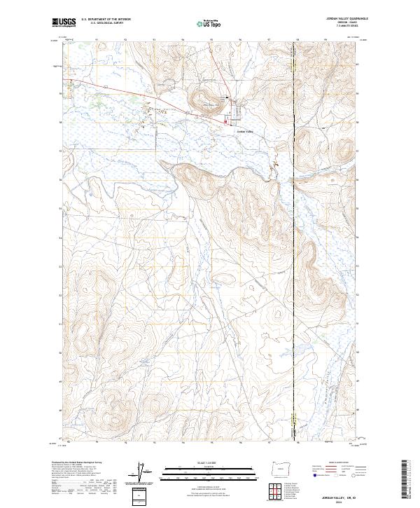 Jordan Valley topographic map thumbnail