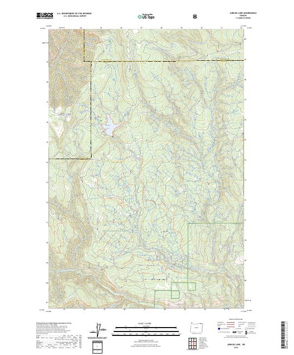 Jubilee Lake topographic map thumbnail