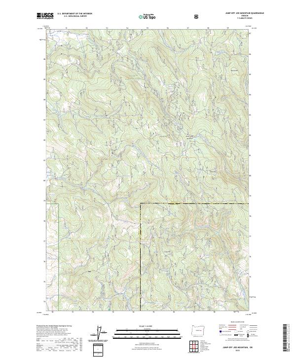 Jump-off Joe Mountain topographic map thumbnail