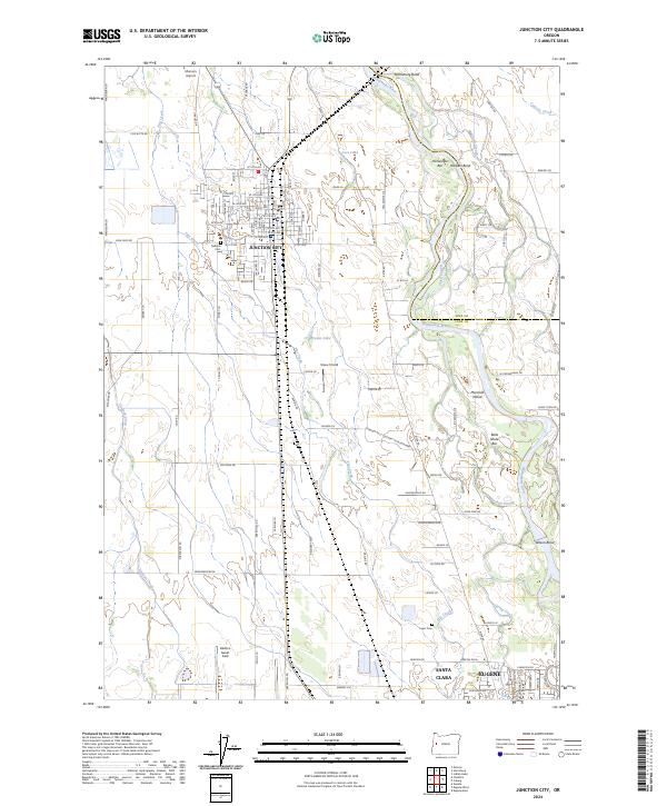 Junction City topographic map thumbnail