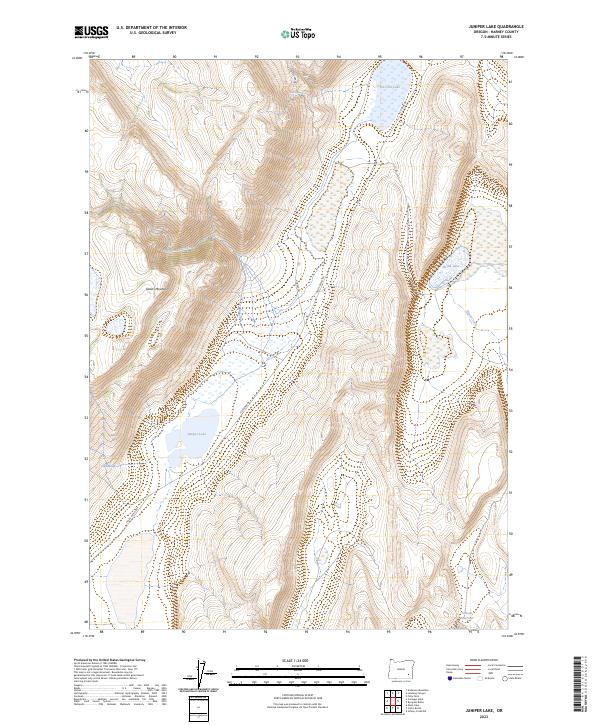 Juniper Lake topographic map thumbnail