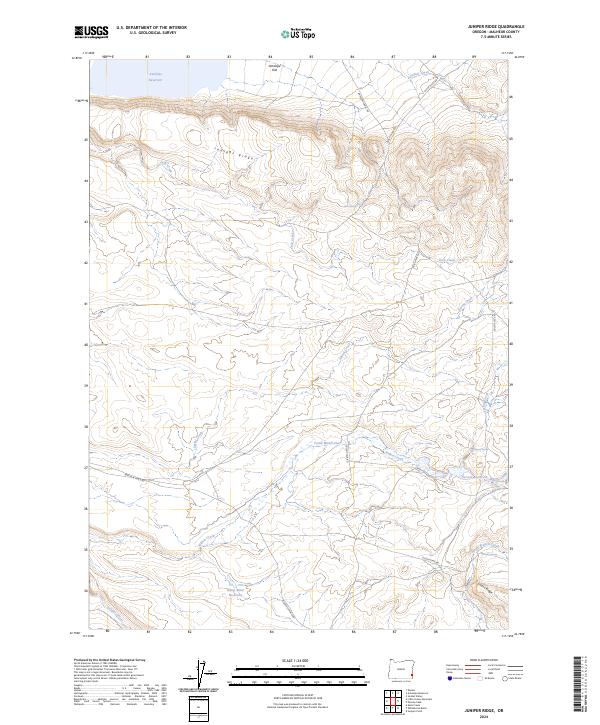 Juniper Ridge topographic map thumbnail