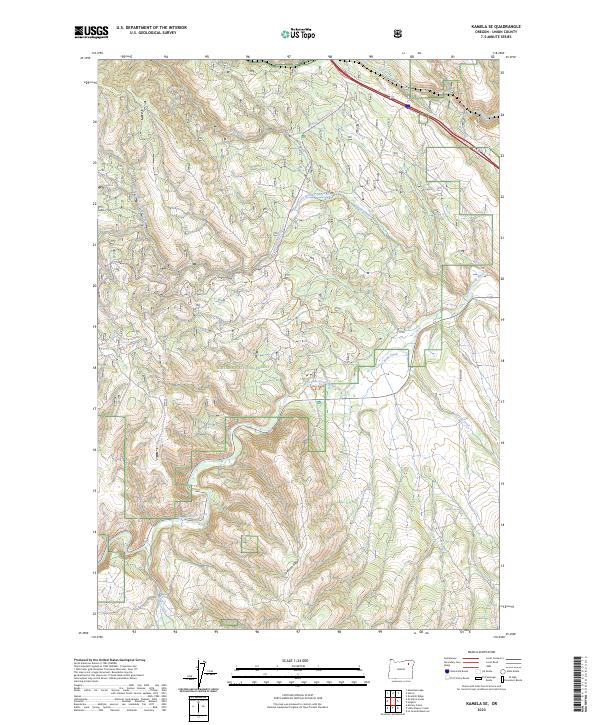 Kamela SE topographic map thumbnail