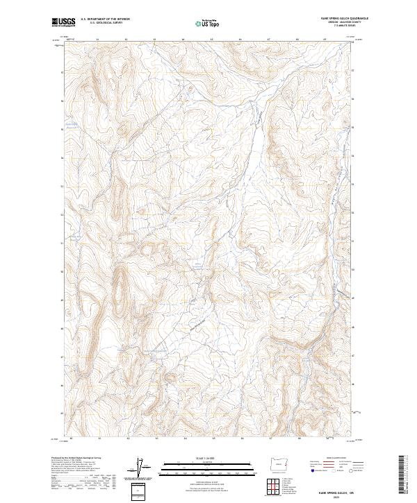Kane Spring Gulch topographic map thumbnail