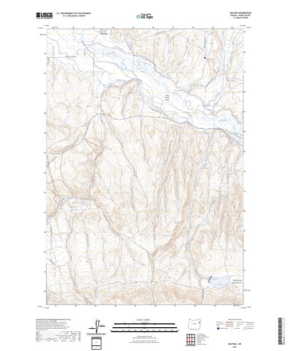 Keating topographic map thumbnail