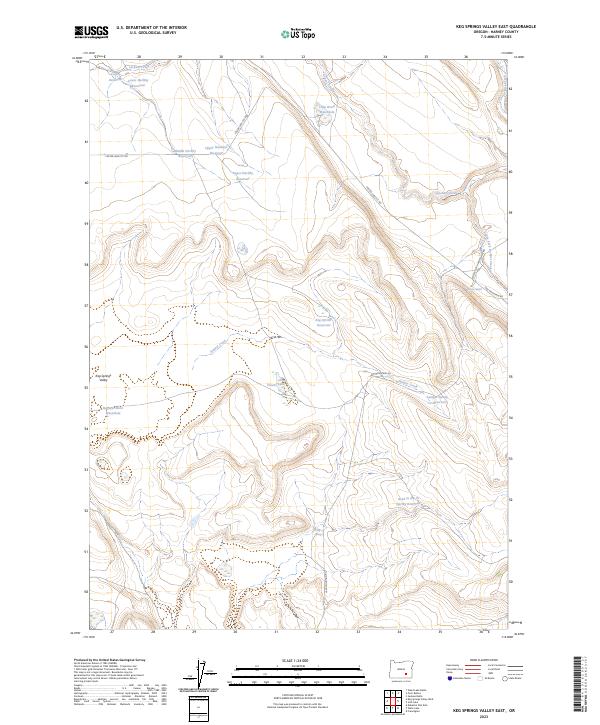 Keg Springs Valley East topographic map thumbnail
