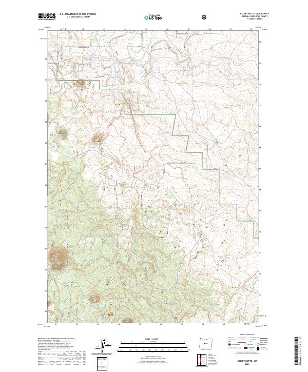 Kelsey Butte topographic map thumbnail
