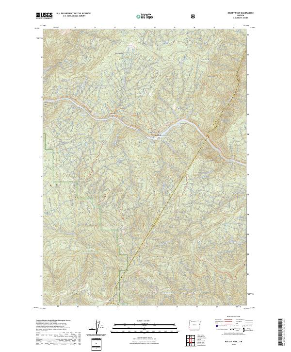 Kelsey Peak topographic map thumbnail