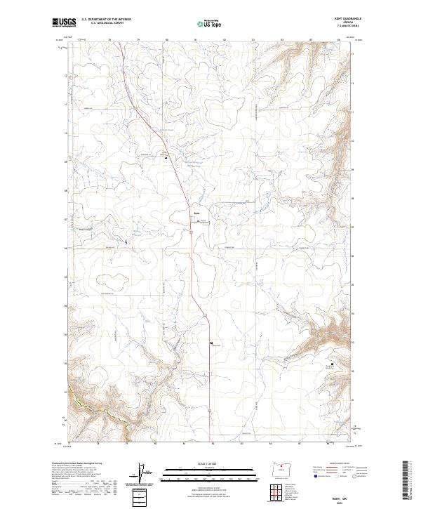 Kent topographic map thumbnail
