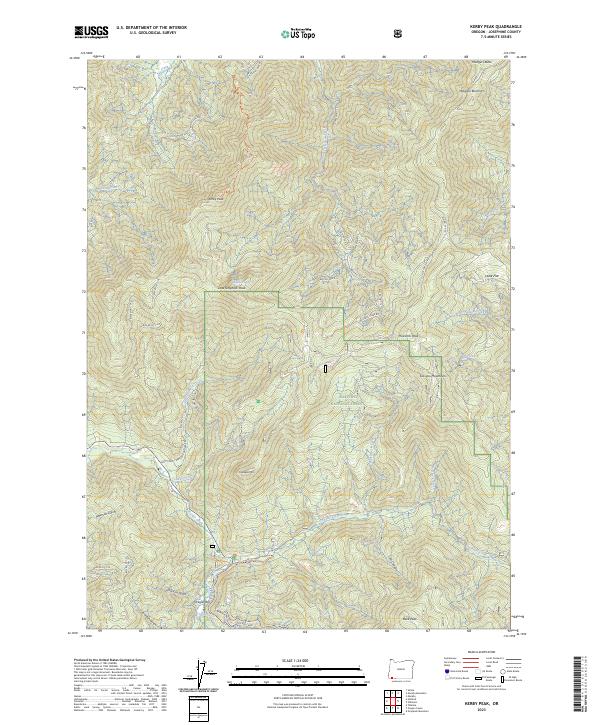 Kerby Peak 2023 topographic map thumbnail