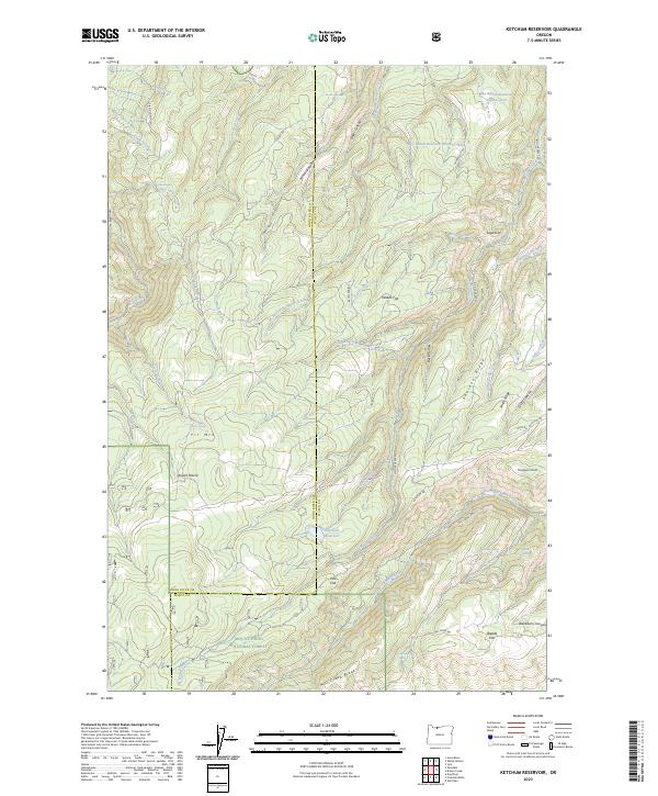 Ketchum Reservoir topographic map thumbnail