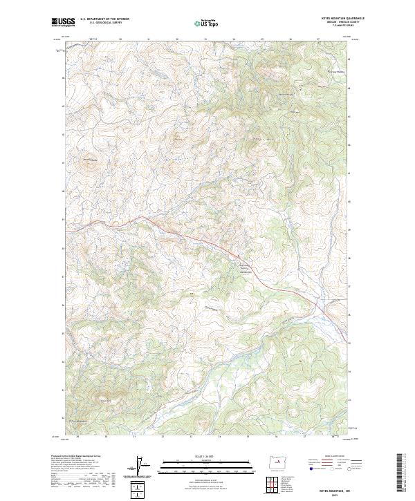 Keyes Mountain topographic map thumbnail