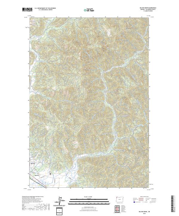 Kilchis River topographic map thumbnail